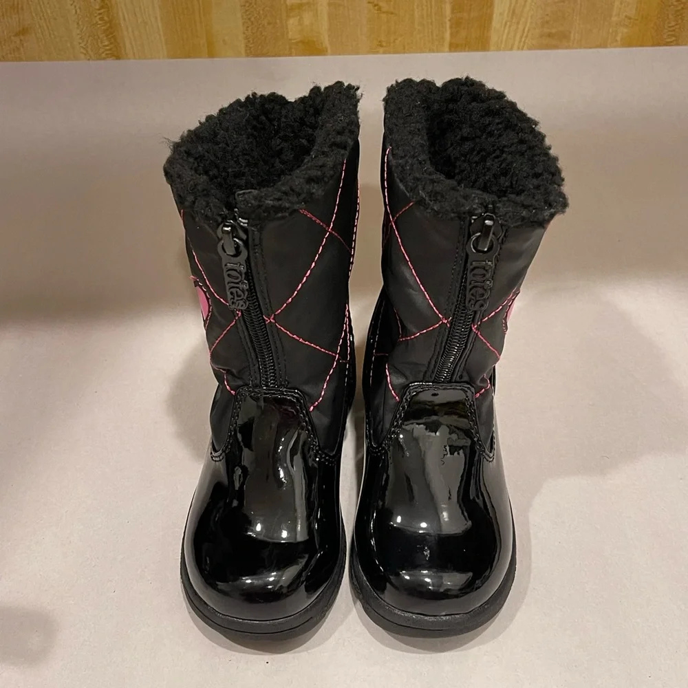 TOTES GIRLS HEARTFUL WINTER BOOT/BLACK